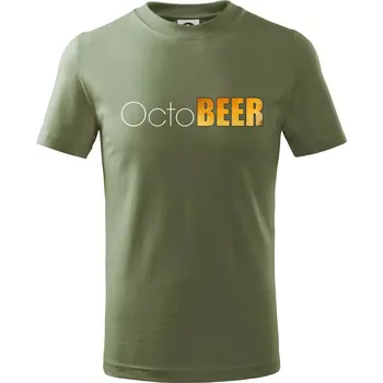 Pivní měsíce - octoBEER - Tričko dětské bavlněné - 146 cm/10 let ( Khaki )