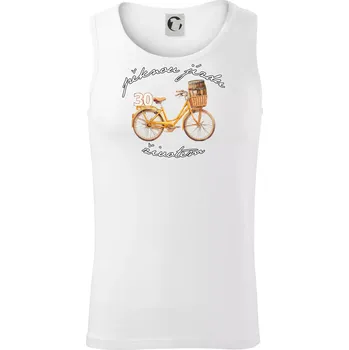 Mužská jízda životem 30 - Tílko pánské Core - M ( Bílá )