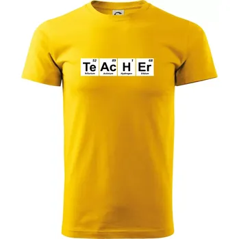 Periodická tabulka - Teacher - Triko extra velké (5-8XL) - 6XL ( Žlutá )