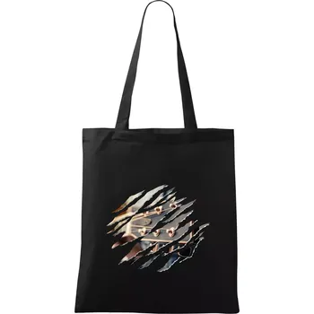 Roztržené triko - kytara krk - Taška bavlněná - 42 x 38 cm ( Černá )