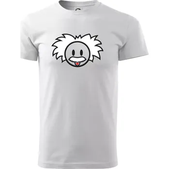 Albert Einstein - Triko extra velké (5-8XL) - 6XL ( Bílá )