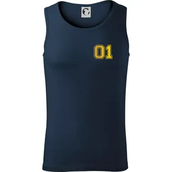 King - Queen - 01 dres - zlatý potisk - Tílko pánské Core - XL ( Námořní modrá (velmi tmavá - téměř černá) )