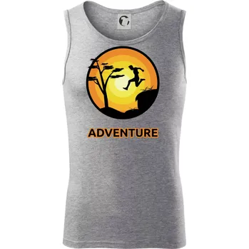Parkour adventure - Tílko pánské Core - L ( Tmavě šedý melír )