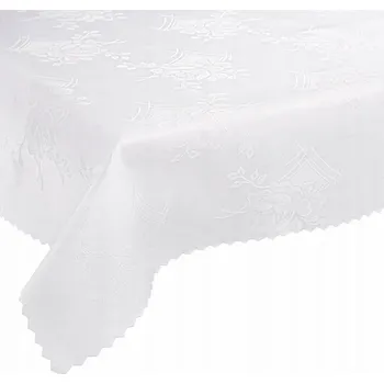 ubrus Ubrus odolný proti skvrnám 140x180 cm, Polský výrobek, bílá barva, vzor W10