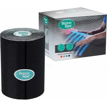 Tejpovací páska Vetkin Tape - pásky pásky pro kinesio tejpování koní (10cm x 5m) černé