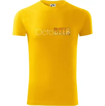Pánské tričko Pivní měsíce - octoBEER - Viper FIT - Pánské zůžené tričko - L ( Žlutá )