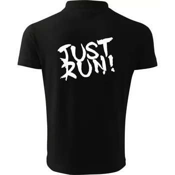 Pánská košile Just run - Polokošile pánská Pique Polo 203 - M ( Černá )