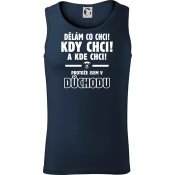 Pánská móda Dělám co chci, kdy chci důchod - Tílko pánské Core - 2XL ( Námořní modrá (velmi tmavá - téměř černá) )