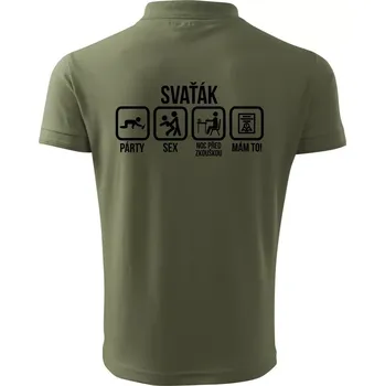 Pánská košile Svaťák - Polokošile pánská Pique Polo 203 - M ( Khaki )