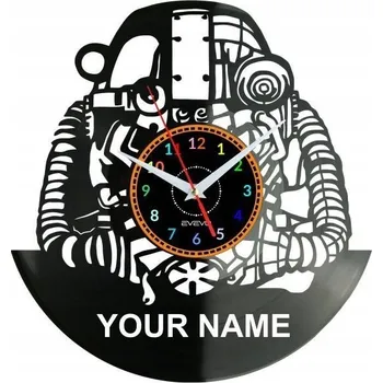 Hodiny Robot Tvé Jméno Nástěnné Hodiny Vinylová Deska Moderní Dekorativní Na Pre