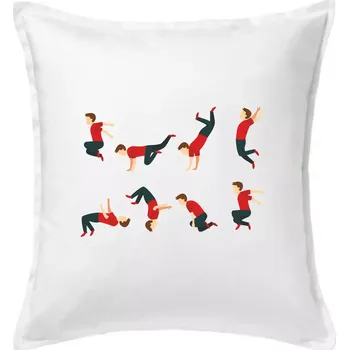 Polštář Parkour abeceda - Polštář 50x50 - 50x50 - Pouze potah ( Bílá )