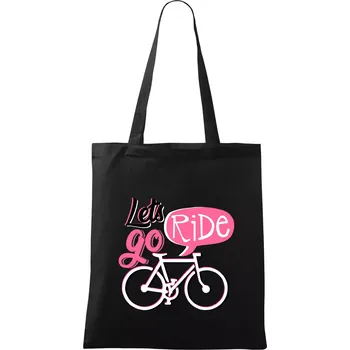 Nákupní taška Lets go ride - Taška bavlněná - 42 x 38 cm ( Černá )