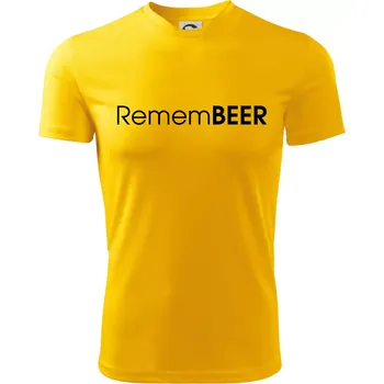 Chlapecké tričko Pivní nápisy RememBEER - Dětské triko sportovní (dresovina) - 122 cm/6 let ( Žlutá )