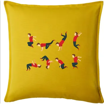 Polštář Parkour abeceda - Polštář 50x50 - 50x50 - Pouze potah ( Žlutá )