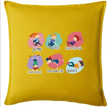Polštář Parkour moves - Polštář 50x50 - 50x50 - Pouze potah ( Žlutá )
