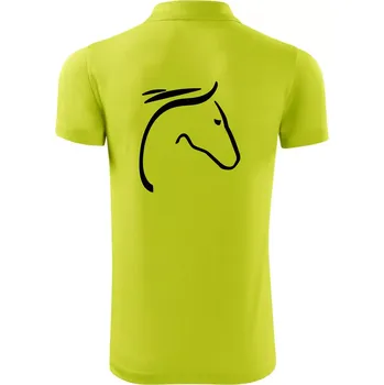 Pánská košile Kůň - hlava silueta - Polokošile Victory sportovní (dresovina) - S ( Limetková )