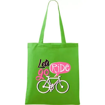 Nákupní taška Lets go ride - Taška bavlněná - 42 x 38 cm ( Apple Green )
