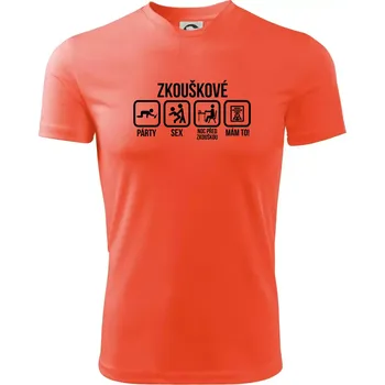 Pánské tričko Zkouškové - Pánské triko Fantasy sportovní (dresovina) - 3XL ( Neonově oranžová )