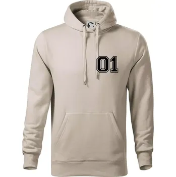 Pánská mikina King - Queen - 01 dres (černobílá) - Mikina pánská Cape s kapucí - 4XL ( Ledově šedá )