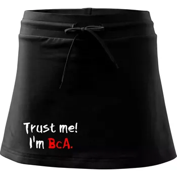 Dámské oblečení Trust me I´m BcA. / Věř mi jsem BcA. - Sportovní sukně - two in one - L ( Černá )