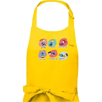 Kuchyňská zástěra Parkour moves - Pánská zástěra na vaření - Univerzální velikost ( Žlutá )
