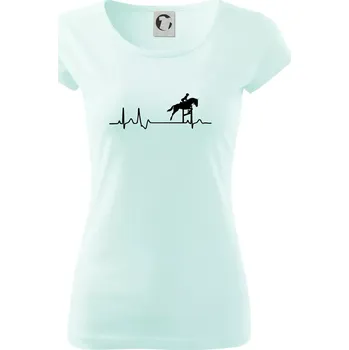 Dámské tričko EKG kůň přeskok - Dámské triko Pure - S ( Frost )