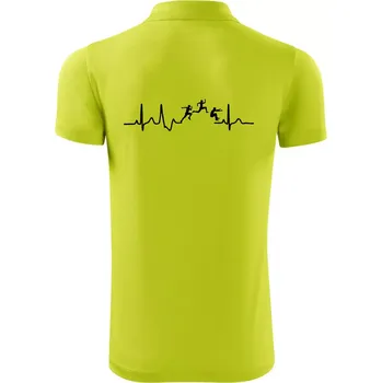 Pánská košile EKG trojskok - Polokošile Victory sportovní (dresovina) - 2XL ( Limetková )