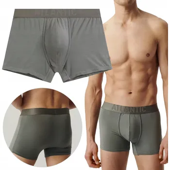 Pánské spodní prádlo Atlantic pánské boxerky MH-1201 modal L khaki