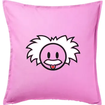 Polštář Albert Einstein - Polštář 50x50 - 50x50 - Pouze potah ( Růžová )