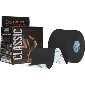 Tejpovací páska Rea Tape Classic - Tejpovací náplasti pro kineziologické tejpování (5 cm x 5 m) černá