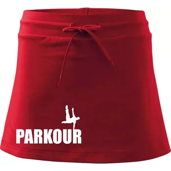 Dámská sukně Parkour - na jedné ruce - Sportovní sukně - two in one - M ( Červená )