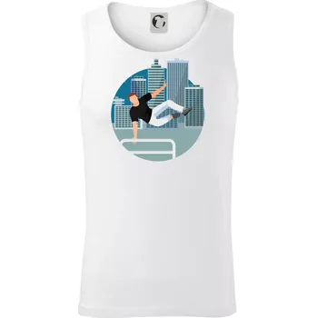 Parkour ve městě - Tílko pánské Core - 2XL ( Bílá )
