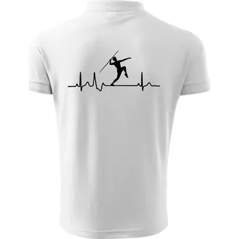 Pánská košile EKG hod oštěpem muž - Polokošile pánská Pique Polo 203 - 4XL ( Bílá )