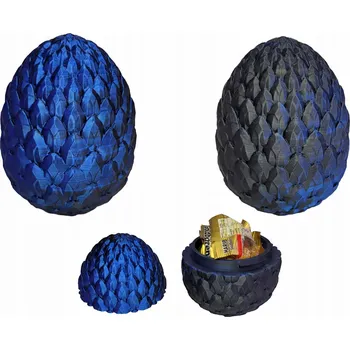 Obraz Dračí vejce modro-černé dárek otevírací nádoba GOT HotD Mistic Blu
