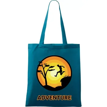 Parkour adventure - Taška bavlněná - 42 x 38 cm ( Petrolejová )