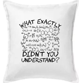 Polštář What exactly didnt you understand Chemistry - Polštář 50x50 - 50x50 - Pouze potah ( Bílá )