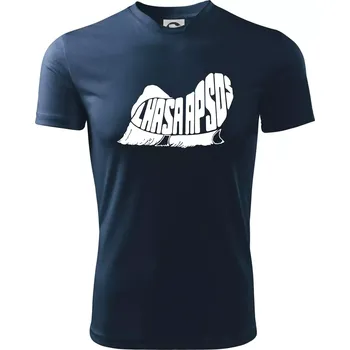 Lhasa Apso nápis v těle - Dětské triko sportovní (dresovina) - 134 cm/8 let ( Námořní modrá (velmi tmavá - téměř černá) )