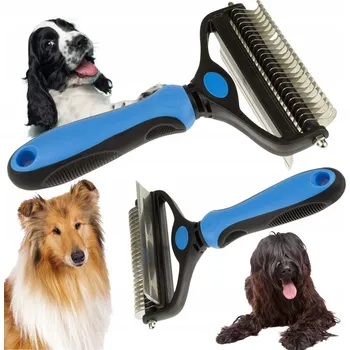 Kosmetika pro psa Hřeblo Wesoły Pupil oboustranné z nerezové oceli pro psy a kočky