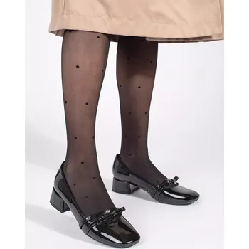 Dámské lodičky Trendy černé dámské lodičky na širokém podpatku 37