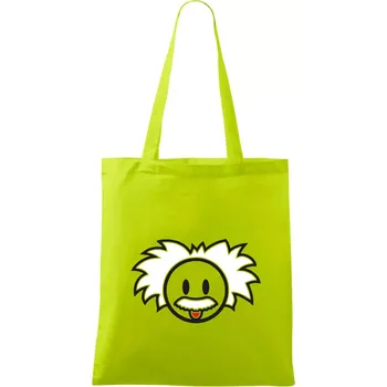 Albert Einstein - Taška bavlněná - 42 x 38 cm ( Limetková )