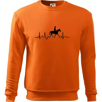 Pánská mikina EKG jízda na koni - Mikina Essential pánská - 2XL ( Oranžová )