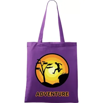 Nákupní taška Parkour adventure - Taška bavlněná - 42 x 38 cm ( Fialová )