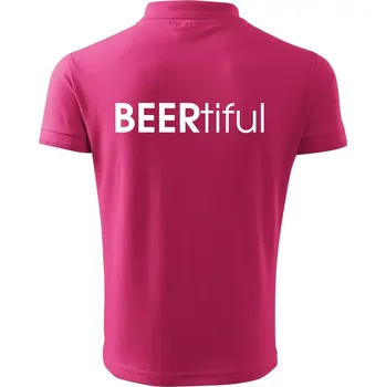 Pánská košile Pivní nápisy BEERtiful - Polokošile pánská Pique Polo 203 - XL ( Purpurová )
