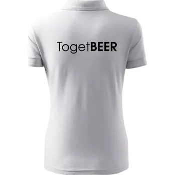 Pivní nápisy TogetBEER - Polokošile dámská Pique Polo - XS ( Bílá )