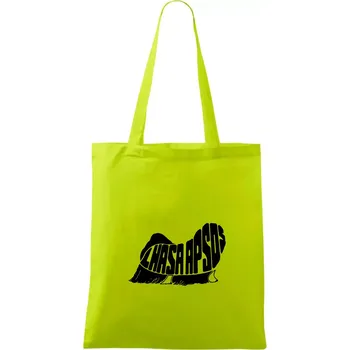 Lhasa Apso nápis v těle - Taška bavlněná - 42 x 38 cm ( Limetková )