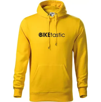 Pánská mikina Bike nápisy Biketastic - Mikina pánská Cape s kapucí - 2XL ( Žlutá )