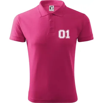 Pánská košile King - Queen - 01 dres (černobílá) - Polokošile pánská Pique Polo 203 - XL ( Purpurová )