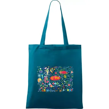 E=mc2 - Taška bavlněná - 42 x 38 cm ( Petrolejová )