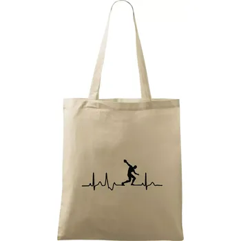 Nákupní taška EKG hod diskem - Taška bavlněná - 42 x 38 cm ( Naturální )