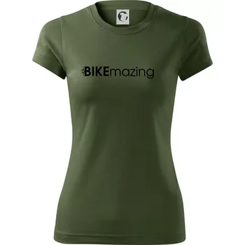 Dámské tričko Bike nápisy Bikemazing - Dámské Fantasy sportovní (dresovina) - XS ( Khaki )